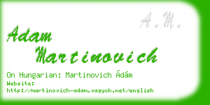 adam martinovich business card